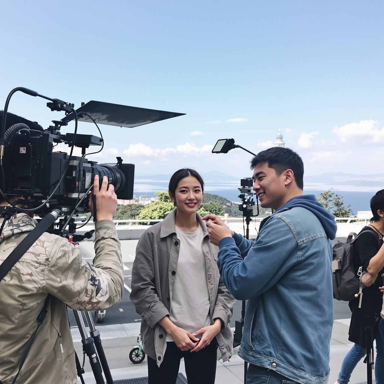 吃瓜网站入口 - 某演员拍戏路透图集：素颜状态获赞无数